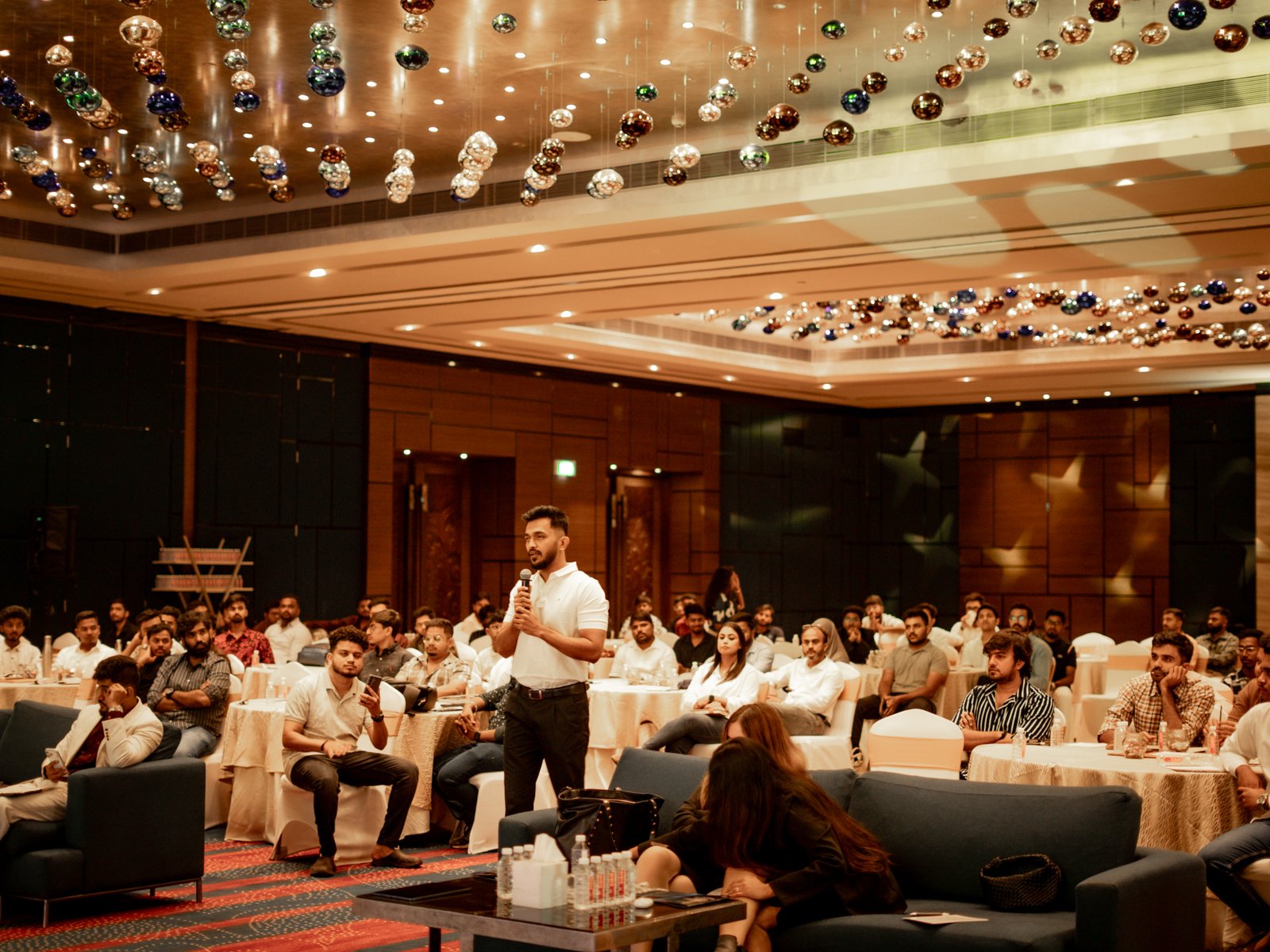 Team participating in an engaging corporate seminar